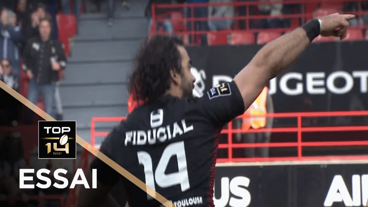 TOP 14 - Essai Yoann HUGET 2 (ST) - Toulouse - Brive - J18 - Saison 2017/2018