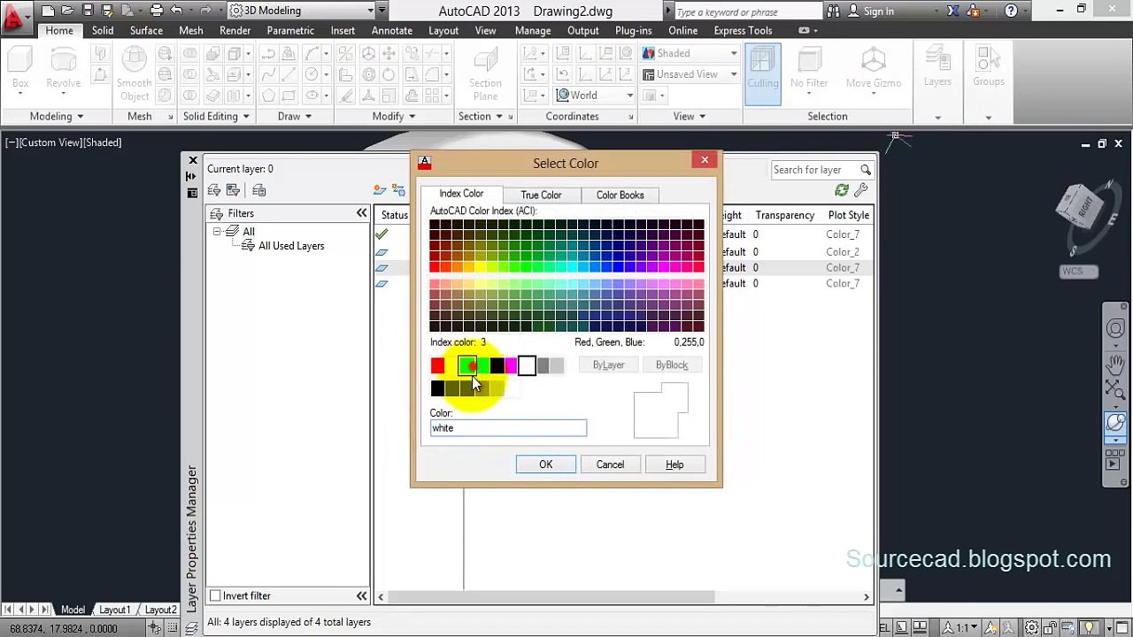 Roulement à billes de modélisation 3D dans AutoCAD