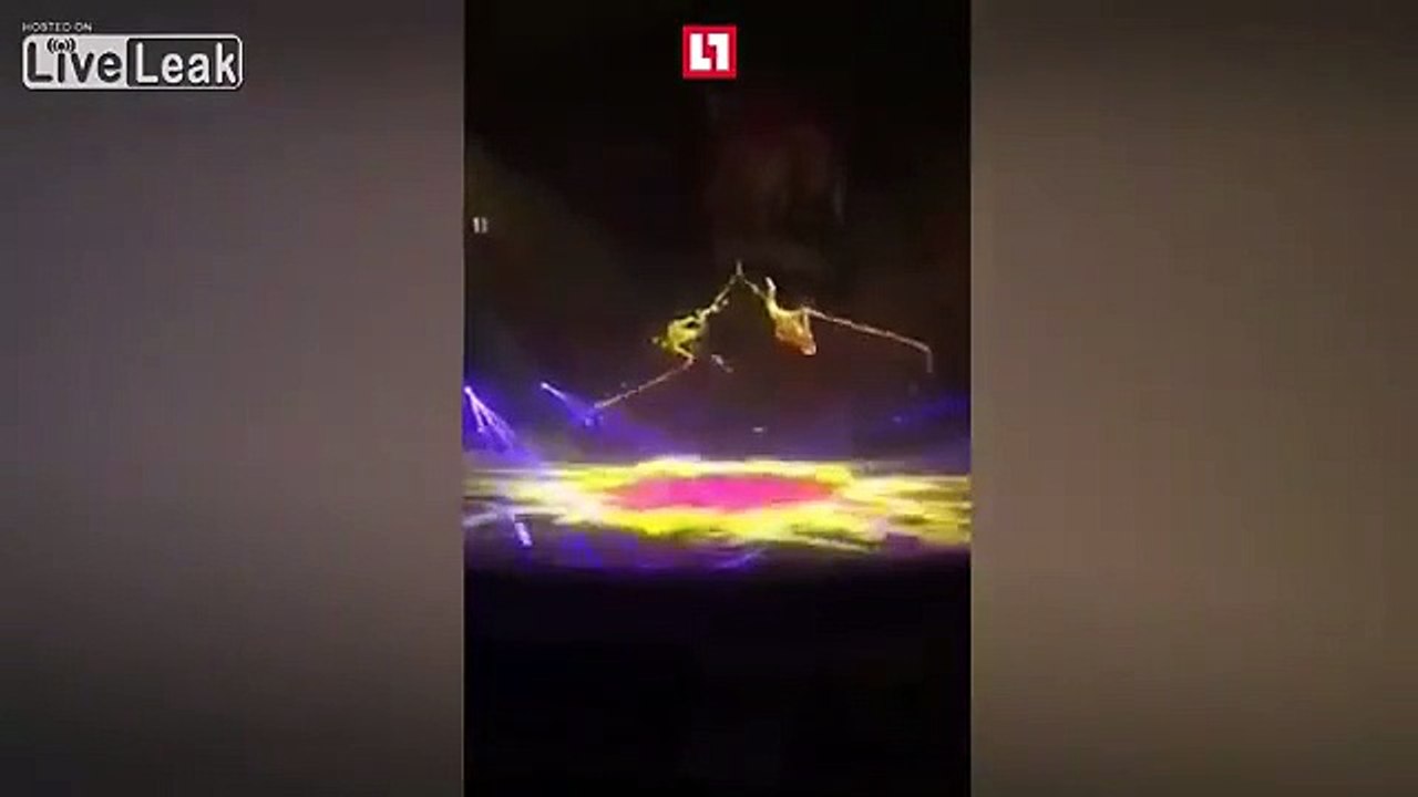 Chute d'un acrobate en plein numéro de cirque en russie !