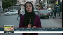 Palestinos llaman a protestar contra desplazamientos israelitas
