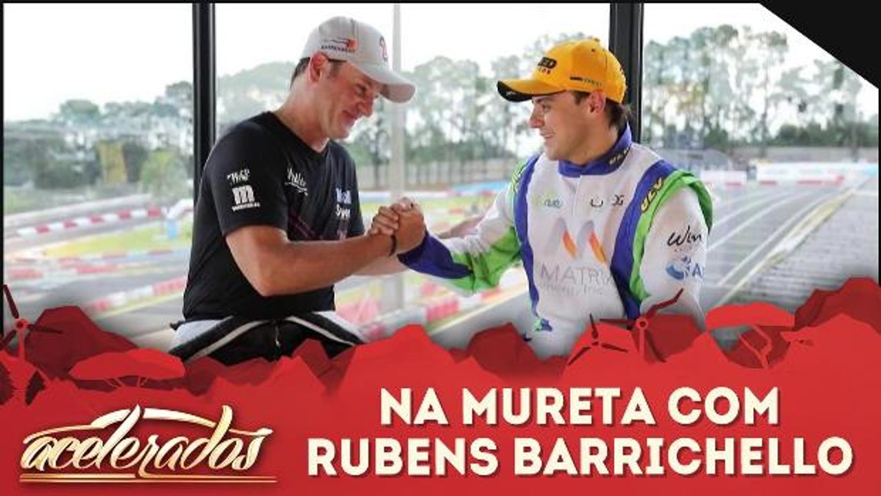 Na mureta com Rubens Barrichello