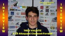 Hockey sur glace D2 Interview Théo Vialatte # 18 Attaquant des Sangliers Arvernes 2018-02-24 Clermont VS Wasquehal