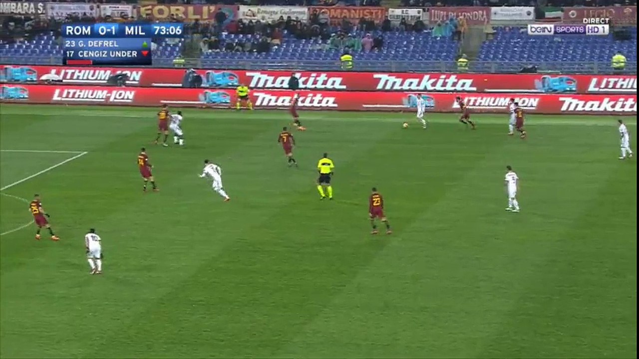 David Calabria goal Roma-Milan