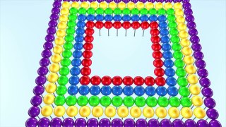 Learning Colors with Square and 3d Lollipops for Kids - 3D Lollipops for Children