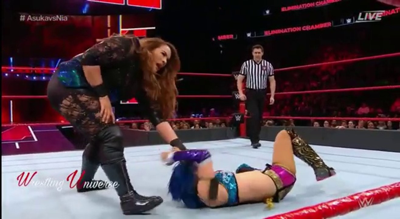 Auska Vs Nia Jax - WWE Elimination Chamber February 25th 2018  Highlights