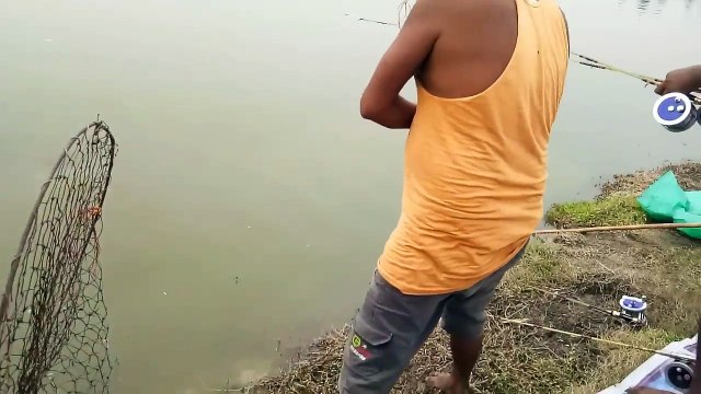 8 kg+ big katla fight with fish hunter at pond inchura hooghly west bangla india