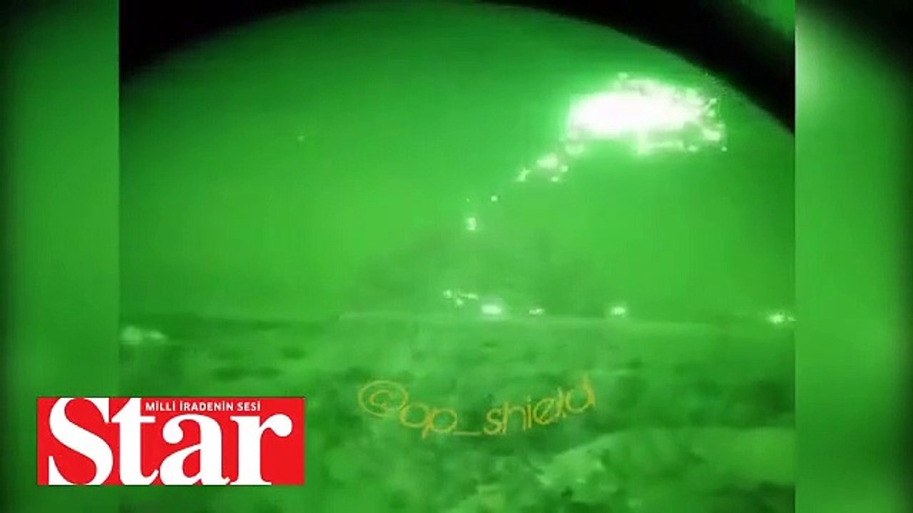 Milli gururumuz ATAK terör mevzilerini böyle ateş altına aldı