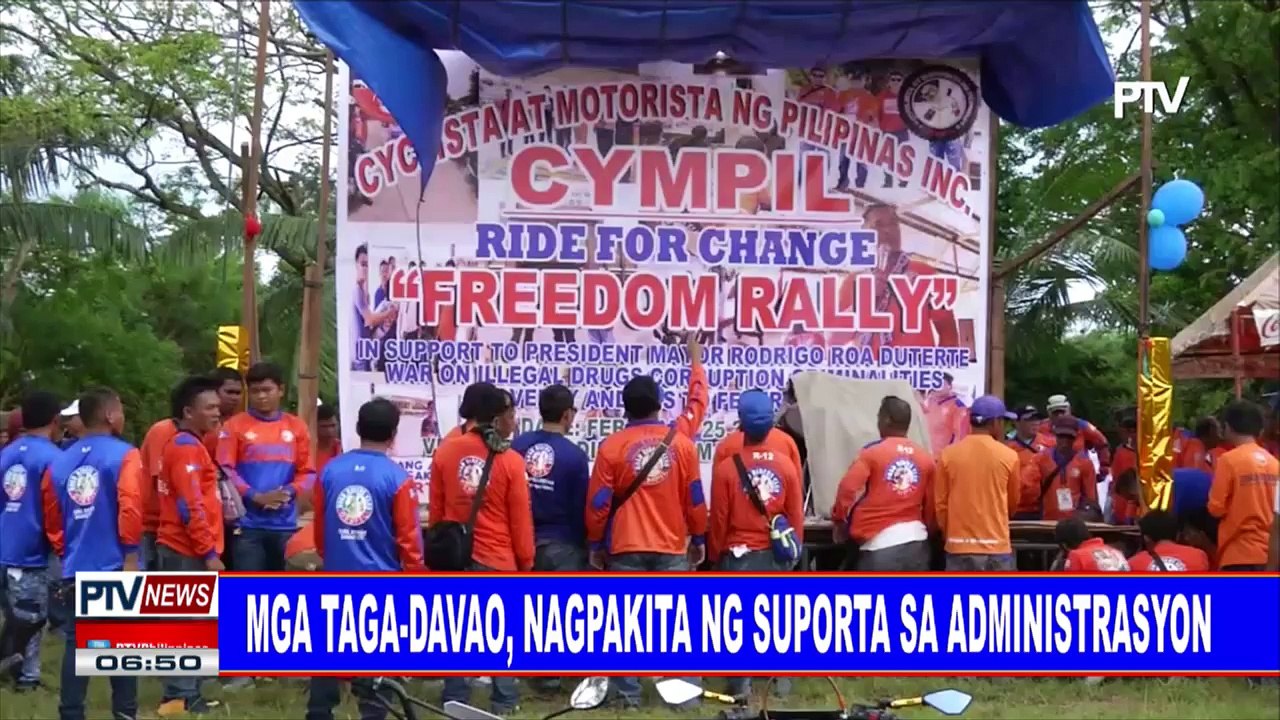 Mga taga-Davao, nagpakita ng suporta sa administrasyon