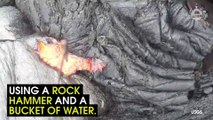 How Do You Collect Lava Samples?