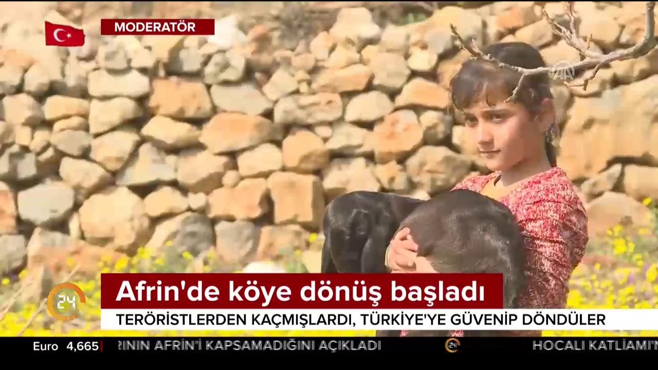 Afrin'de köye dönüş başladı