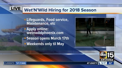 Phoenix waterpark hiring for 2018 season