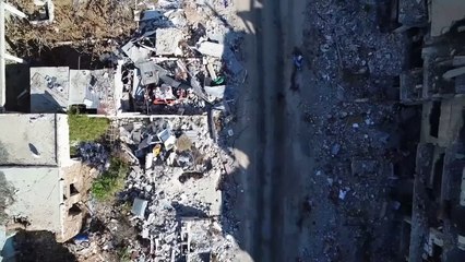 Drone footage shows extent of devastation in Syria