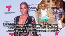 'You've changed my life forever': Jennifer Lopez shares touching tribute to her beautiful twins Max and Emme on their milestone 10th birthday.