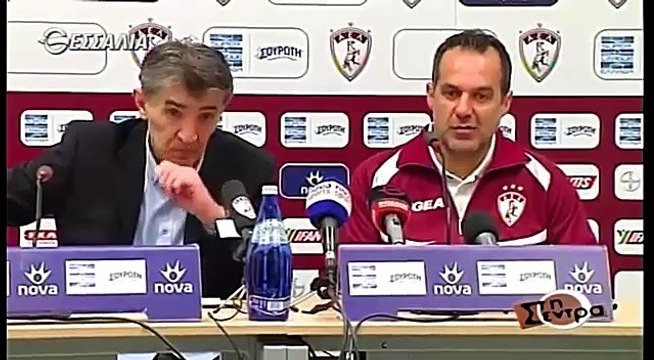 23η ΑΕΛ-Πλατανιάς 1-0 2017-18 Συνέντευξη τύπου (Στη σέντρα-Tv thessalia)