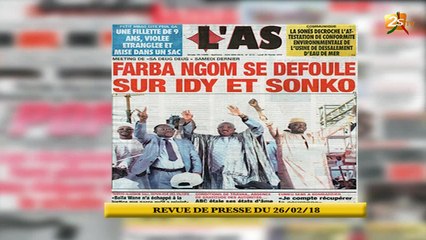 REVUE DE PRESSE DU 26 FÉVRIER 2018