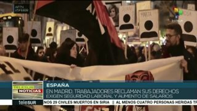 Madrileños exigen mejores condiciones de trabajo