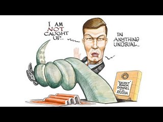 Our cartoonist KAL draws...Jared Kushner getting wrapped up with Russia