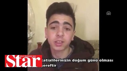 Kudüs direnişinin sembolü Cüneydi�den Cumhurbaşkanı Erdoğan�a doğum günü mesajı