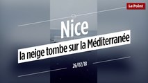 Nice : la neige tombe sur la Méditerranée