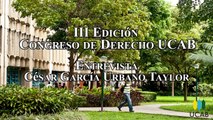 César García Urbano Taylor: Entrevista antes de la ponencia en la III Edición del Congreso de Derecho