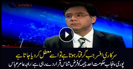 Amir Abbas says Punjab govt backing Cheema instead of suspension