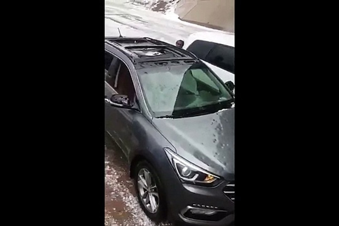 Heavy Rain with Ice in Madina Today, 24 Feb 2018