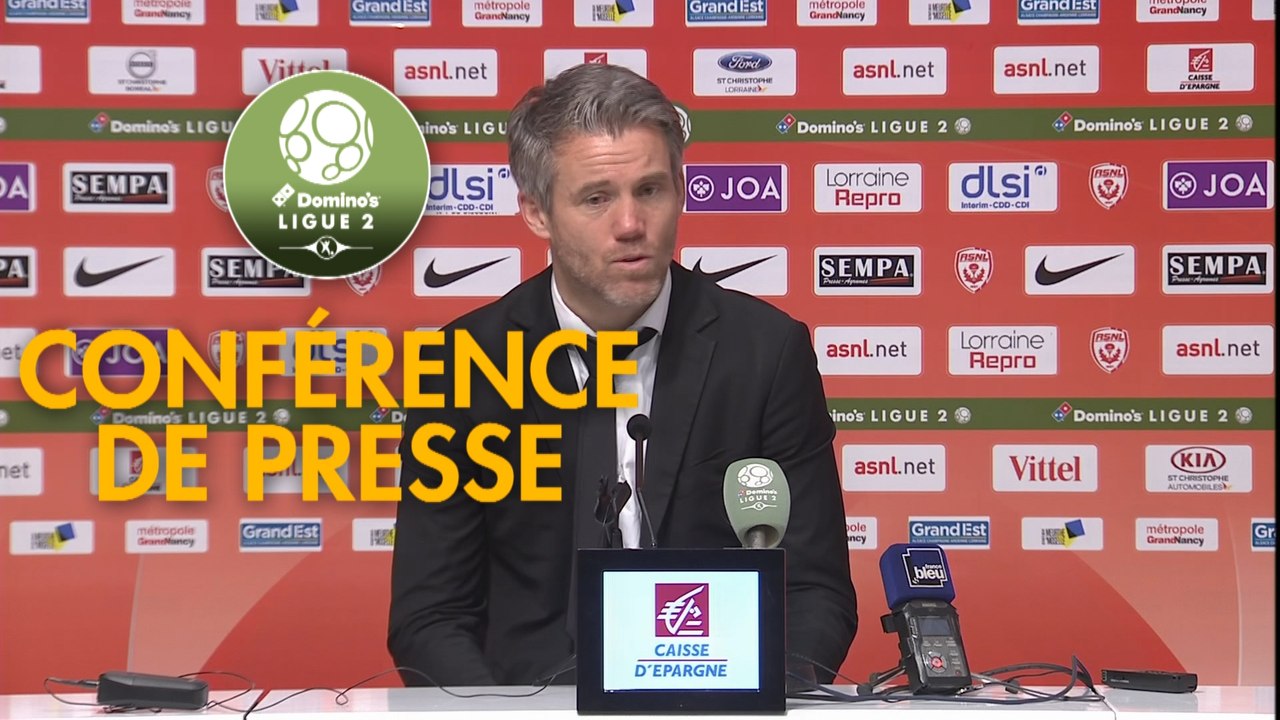 Conférence de presse AS Nancy Lorraine - FC Lorient (0-2) : Patrick GABRIEL (ASNL) - Mickaël LANDREAU (FCL) - 2017/2018