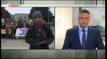 TV3 retransmite una manifestación en apoyo a Anna Gabriel desde Suiza con 20 asistentes y sin la presencia de la exdiputada de la CUP