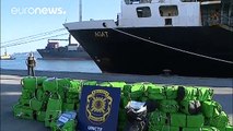 A ship carrying over one tonne of cocaine has been seized by Portugal police