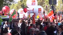 French public sector unions in first united strike in 10 years