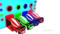 Construction Vehicles Toys for kids - Learn Colors With Cement Mixer Truck for Children