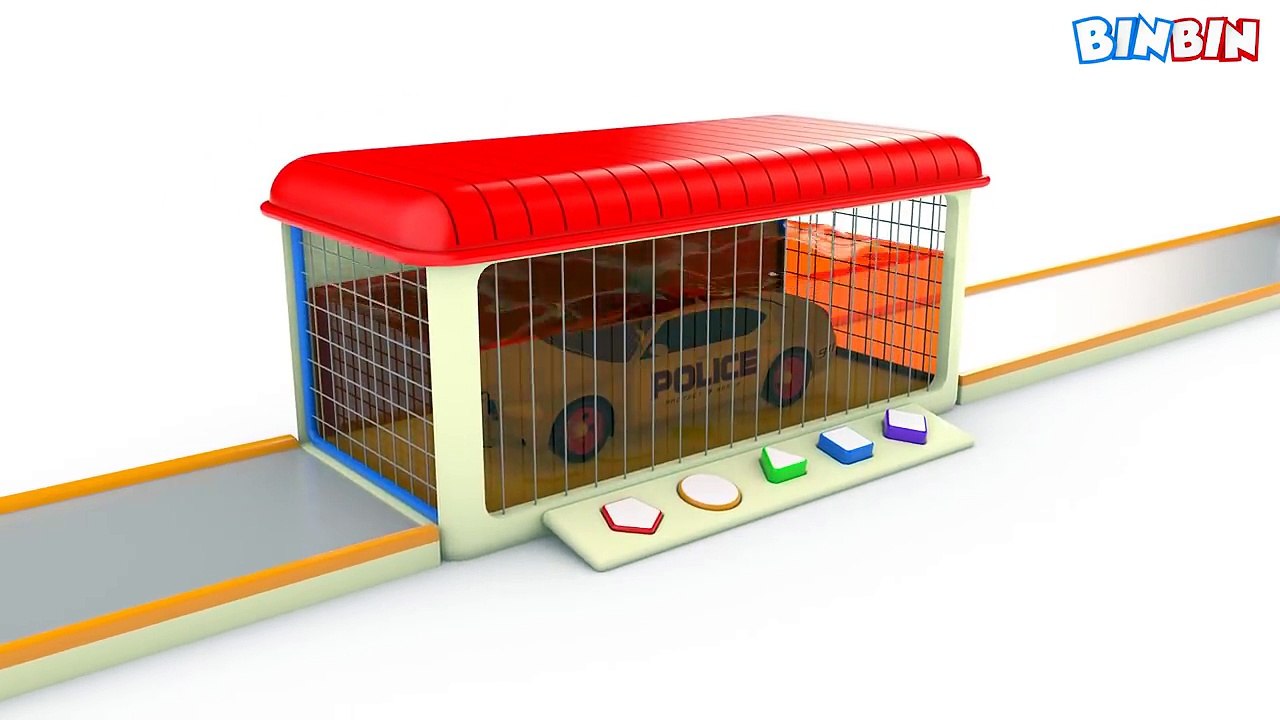 Colors for Children to Learn with Street Vehicles Police Car Toys #y |Colours Garage for Kids