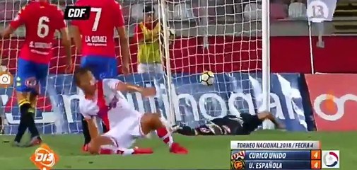 Curicó Unido vs U Española 4 - 4 Resumen Goles HD 26.02.2018