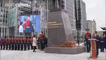 Moscow monument honours Mikhail Kalashniko