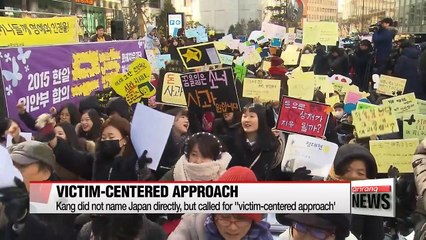 Descargar video: Seoul's FM raises unresolved issue of Japan's sexual enslavement of Korean women