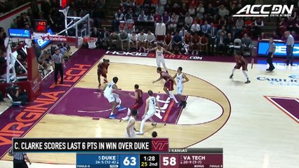 Chris Clarke Scores Final 6 Virginia Tech Points In Upset of No. 5 Duke