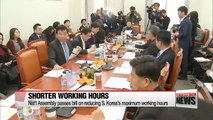 Nat'l Assembly committee passes bill on reducing S. Korea's working hours