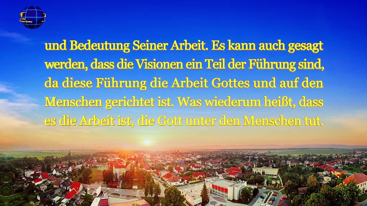 Gott zeigt uns den Weg 'Gottes Arbeit und die Praxis des Menschen (Teil Eins)'