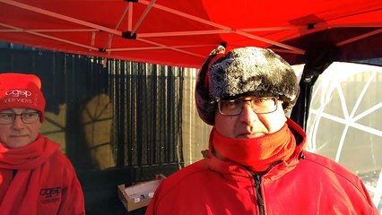 Piquet de grève de la poste aux Plenesses