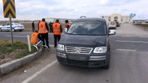 Aksaray'da feci kaza...1 kişinin yaralandığı kaza kamerada