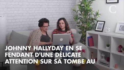 Mort de Johnny Hallyday : le joli geste de Mamie rock sur la tombe du chanteur