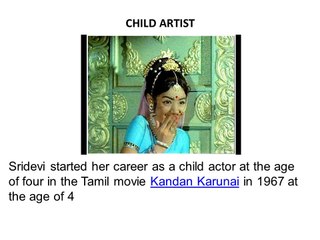 Unknown Facts About Actress Sridevi