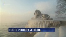 La glace et le froid livrent des images étonnantes partout en Europe