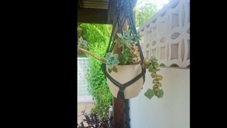 DIY. Macramé suspendu pour déco avec du trapillo !!!