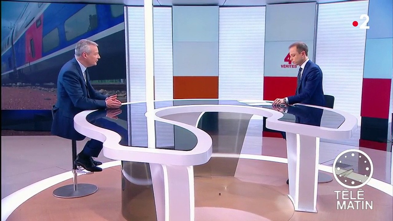 Les 4 Vérités - SNCF : Bruno Le Maire nie tout bras de fer ou passage en force