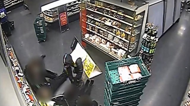 Armed robbers tie up Marks And Spencer staff