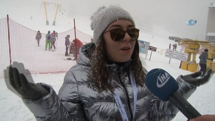 Uludağ'a kar yağdı, tatilcilerin planları değişti