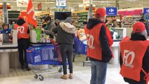 Rassemblement FO au magasin Carrefour