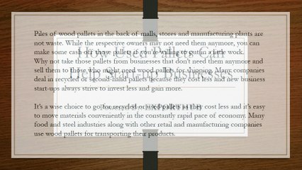 How Used Pallets Can Help Start-up Businesses