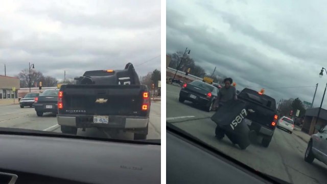 Il poursuit un automobiliste qui vient de lui voler sa poubelle devant chez lui
